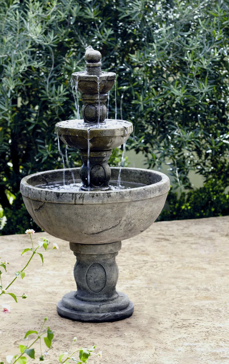 Mission Tiered Cast Stone Fountain