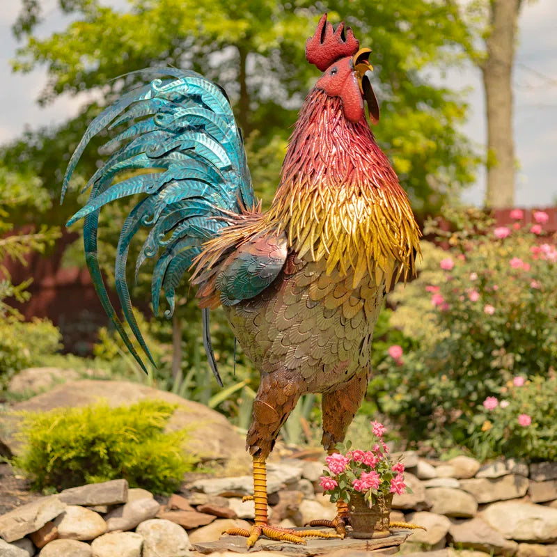 Higgenbotham Bird Weather Resistant Metal Garden Statue