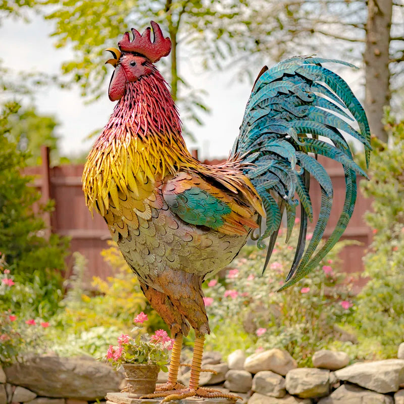 Higgenbotham Bird Weather Resistant Metal Garden Statue