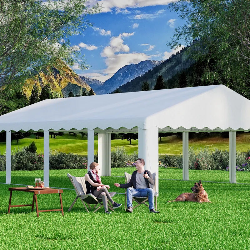 Heavy Duty Party Tent Gazebo for Events, Weddings, Bbqs - Removable Sidewall Windows & Storage Bags Included, White