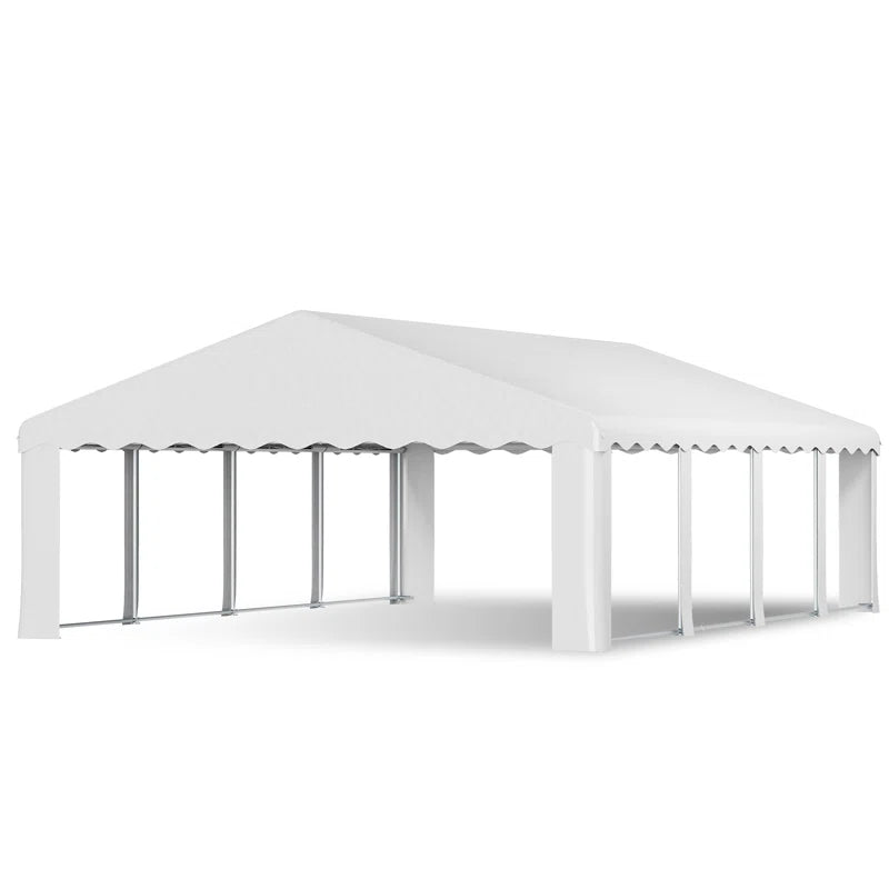 Heavy Duty Party Tent Gazebo for Events, Weddings, Bbqs - Removable Sidewall Windows & Storage Bags Included, White
