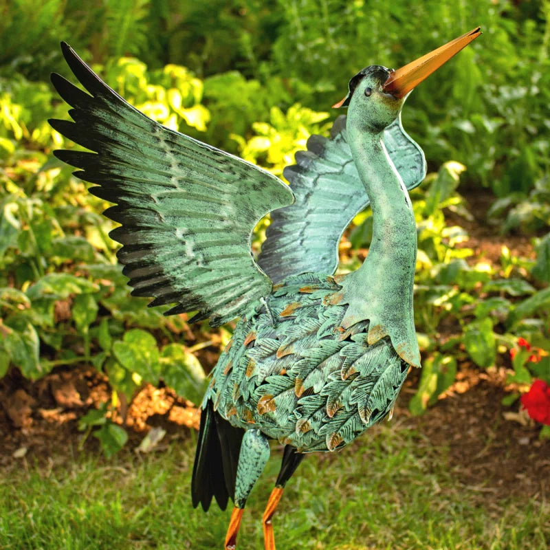 Eva Assorted Iron Herons 6 Piece Statue Set