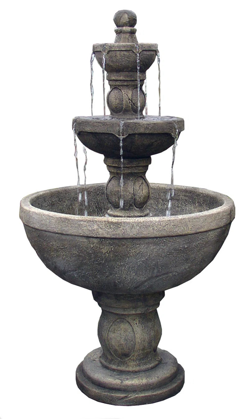 Mission Tiered Cast Stone Fountain