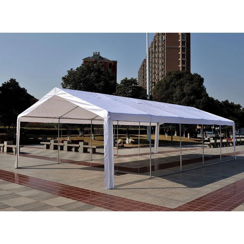 Heavy Duty Carport & Party Tent with Removable Sidewalls and Double Doors, Large Canopy Tent, Sun Shade Shelter, for Parties, Wedding, Outdoor Events, BBQ