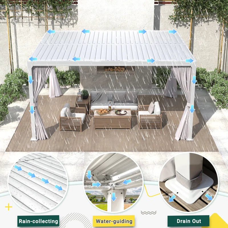 12 Ft. W X 10 Ft. D Aluminum Pergola