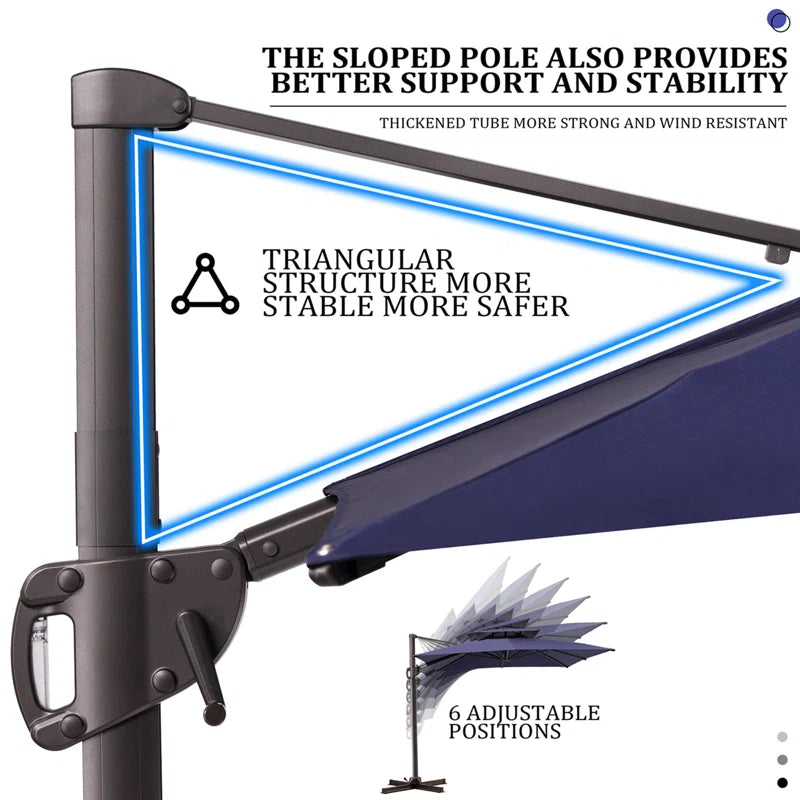 Jauhen 129'' X 105'' Rectangular Cantilever Umbrella