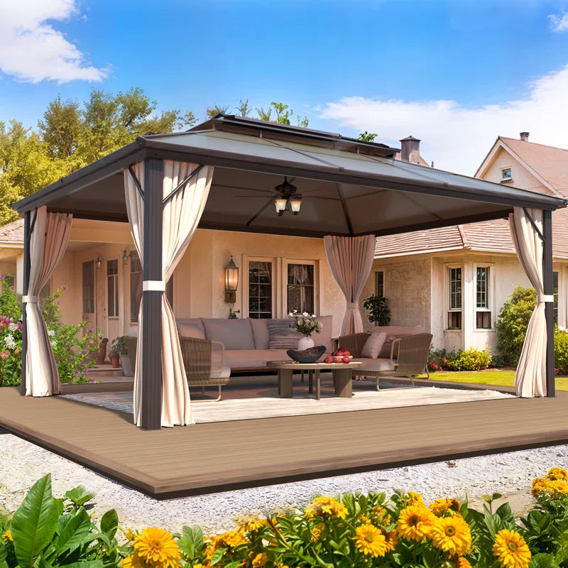 10 FT X 13 FT Aluminum Patio Hardtop Gazebo