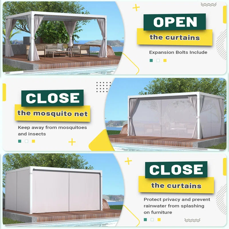12 Ft. W X 10 Ft. D Aluminum Pergola