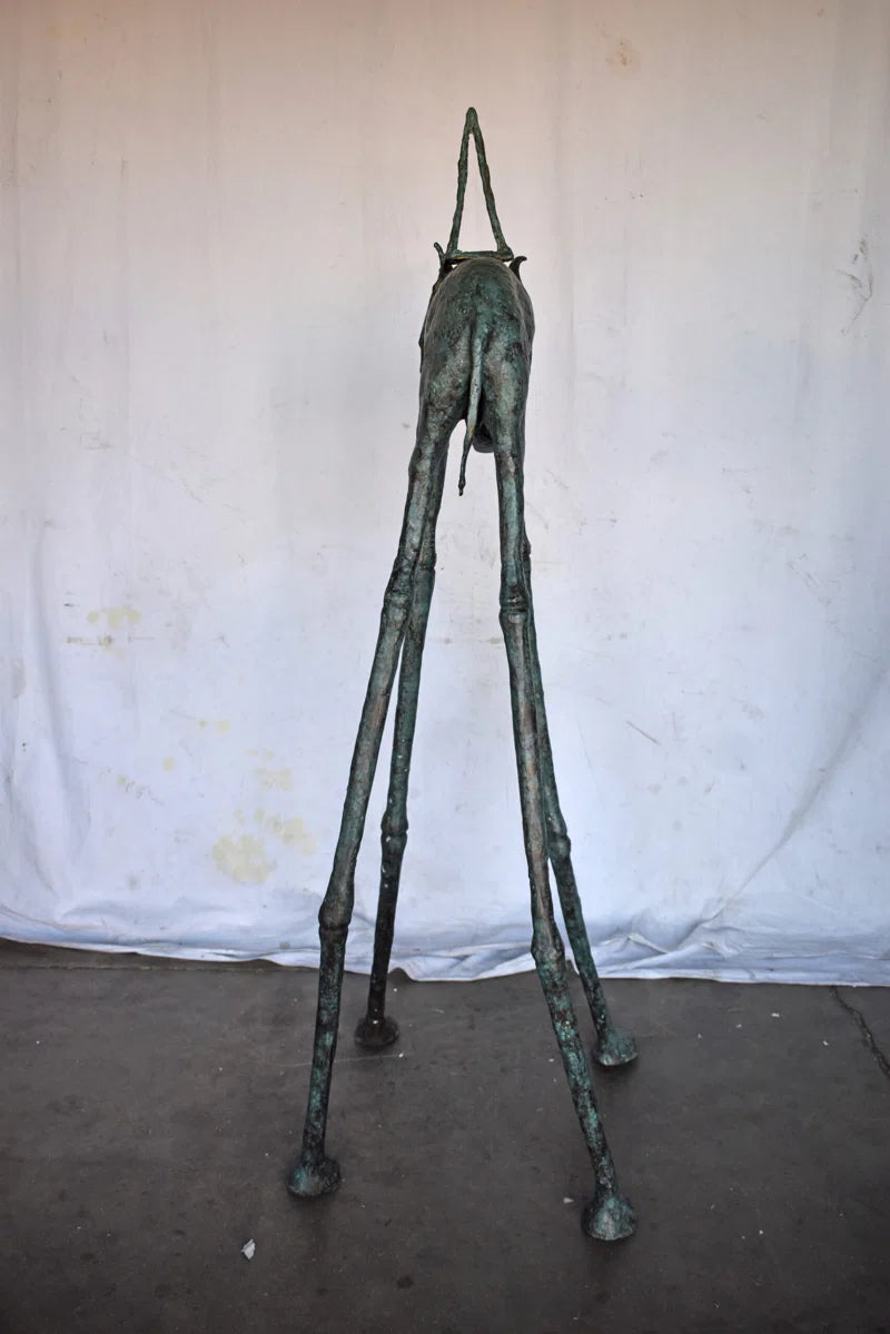 Angell Green Patina Tall Elephant Bronze Statue Salvador Dalí - Size: 67"H.