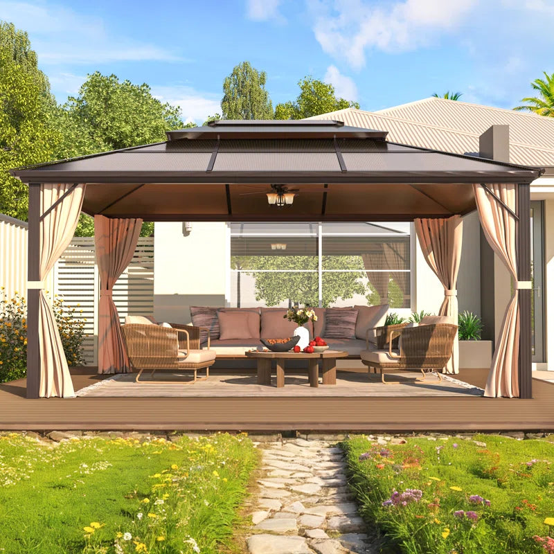 10 FT X 13 FT Aluminum Patio Hardtop Gazebo