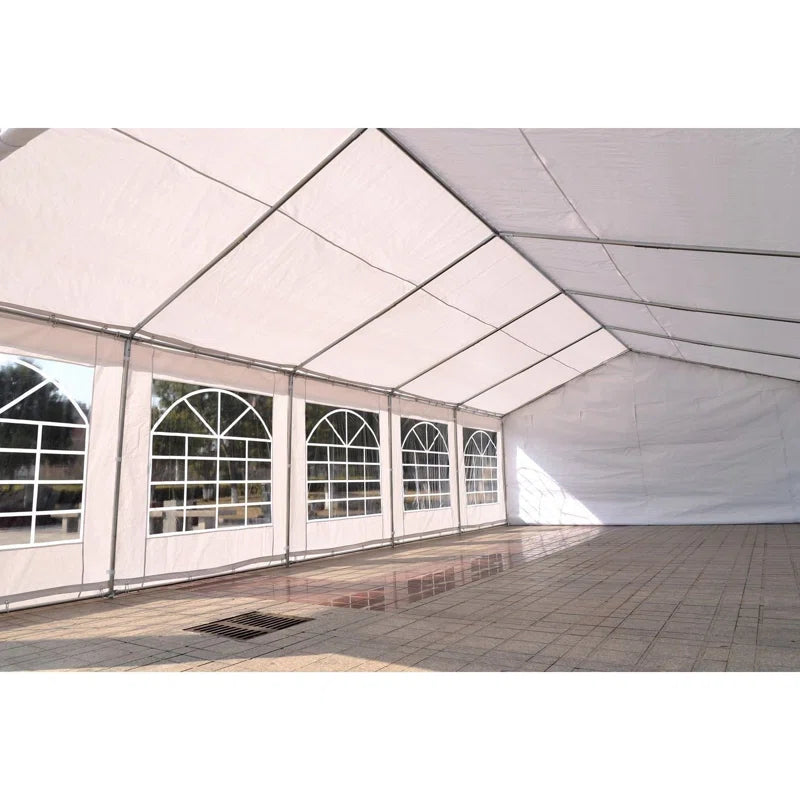 Heavy Duty Carport & Party Tent with Removable Sidewalls and Double Doors, Large Canopy Tent, Sun Shade Shelter, for Parties, Wedding, Outdoor Events, BBQ