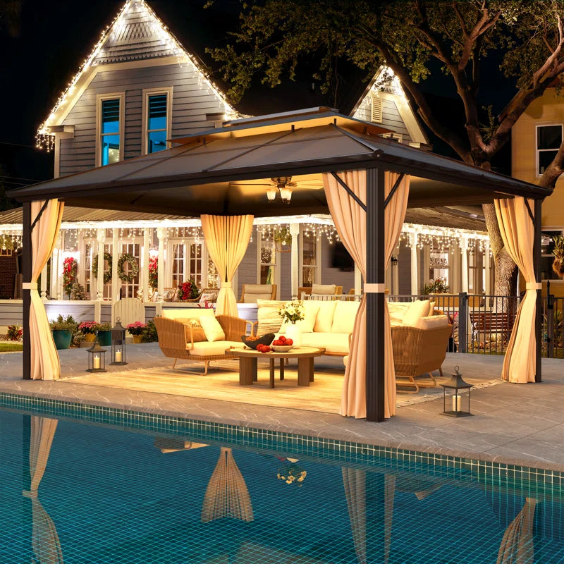 10 FT X 13 FT Aluminum Patio Hardtop Gazebo