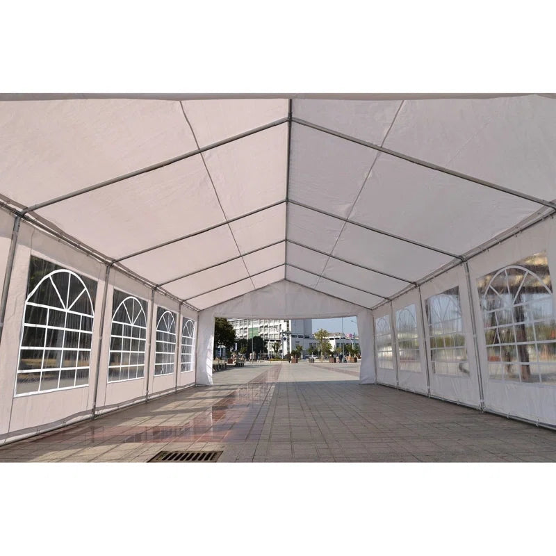 Heavy Duty Carport & Party Tent with Removable Sidewalls and Double Doors, Large Canopy Tent, Sun Shade Shelter, for Parties, Wedding, Outdoor Events, BBQ