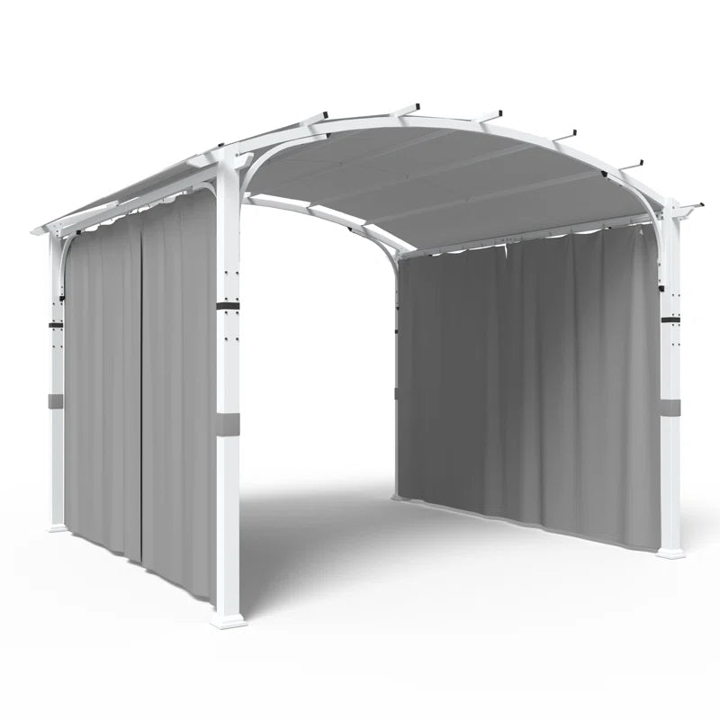 11 Ft. W X 11 Ft. D Steel Pergola with Pvc-Coated Polyester Canopy