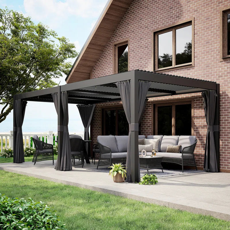 Outdoor Louvered Aluminum Pergola