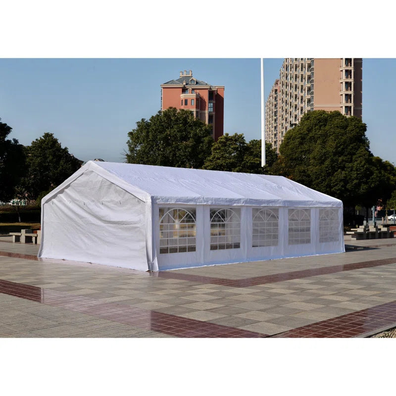 Heavy Duty Carport & Party Tent with Removable Sidewalls and Double Doors, Large Canopy Tent, Sun Shade Shelter, for Parties, Wedding, Outdoor Events, BBQ