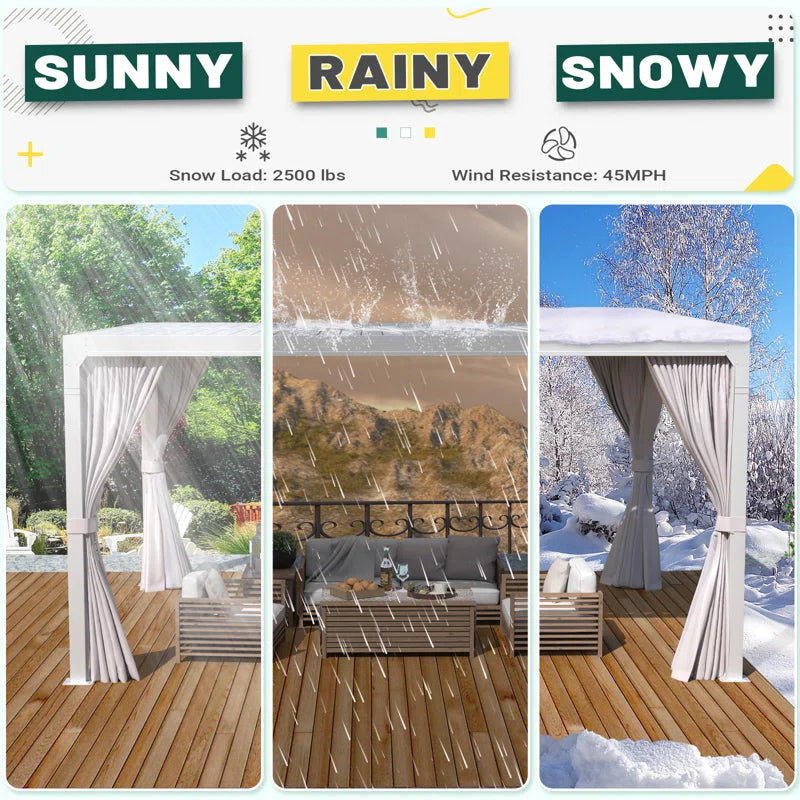 12 Ft. W X 10 Ft. D Aluminum Pergola
