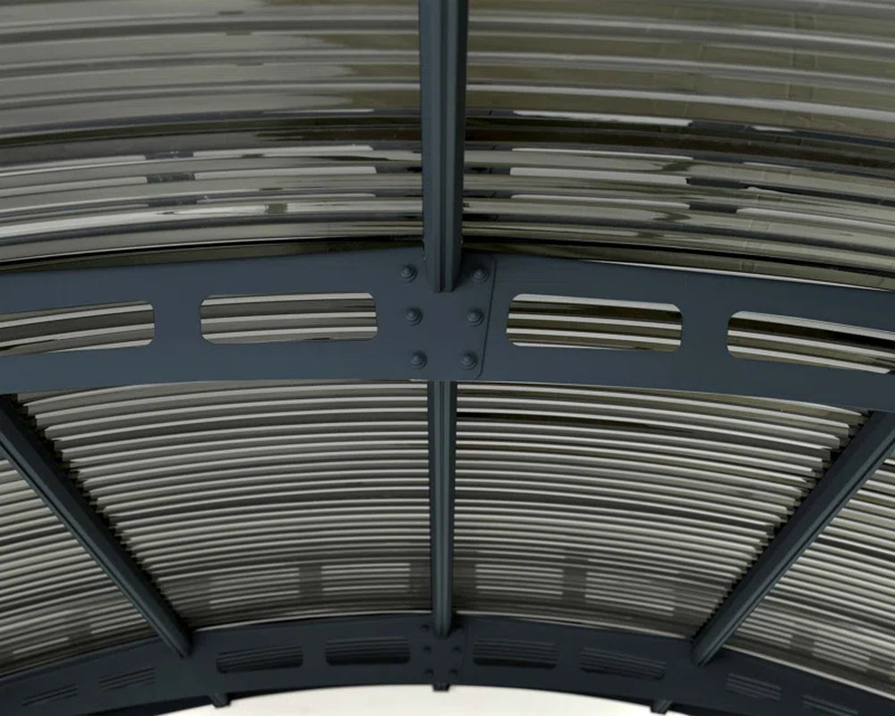 Palram -  Atlas 5000 10 Ft W X 16 Ft D Metal/Polycarbonate Carport - Gray/Bronze