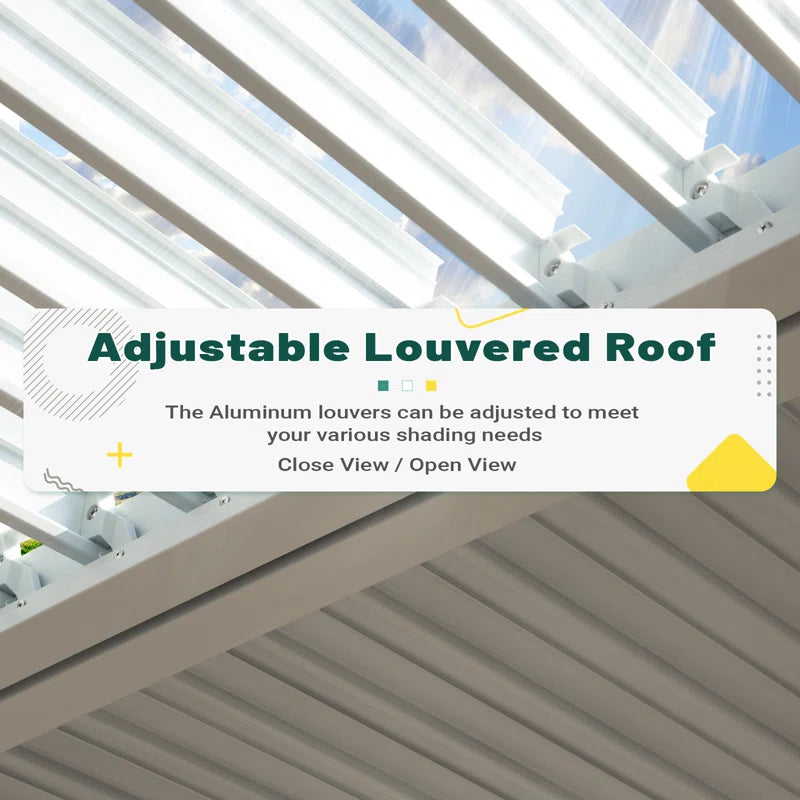 12 Ft. W X 10 Ft. D Aluminum Pergola